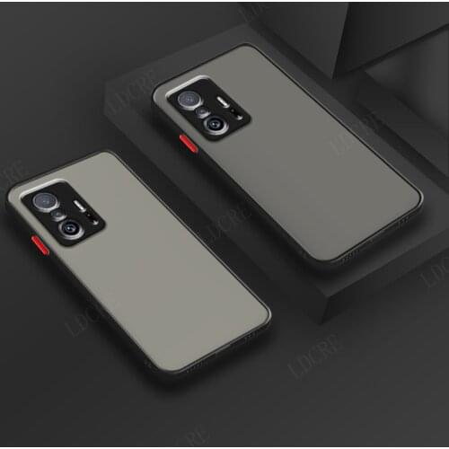 For Cover Xiaomi Mi 11 Lite Case For Mi 11 Lite Capas Protective Bumper Matte Shockproof Translucent Case For Mi 11 Lite Case