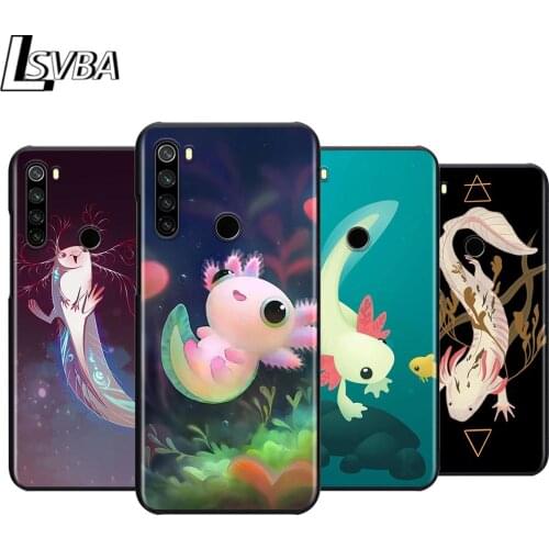 Cute Animal Axolotl Silicone Phone Case For Xiaomi Redmi Note 9 9S Max 8T 8 7 6 5 Pro 5A 4X 4 Soft Black Cover