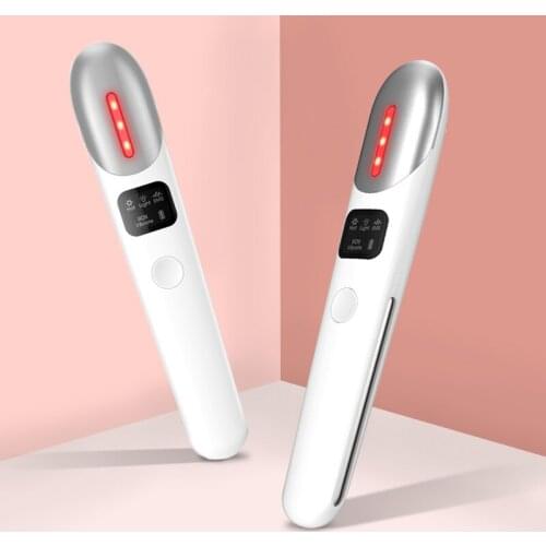 Electric Eye Beauty Machine Eye Massager for Skin Hot Therapy Relief EMS Tightening Device Red Light Black Circle Removal
