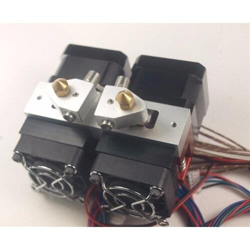 Funssor replicator 2X Extruder Assembly kit K thermocouple 0.4mm nozzle dual metal extruder set with nema17 motor
