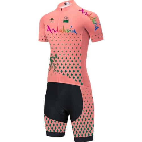 Roupa Ciclismo Andalucia Skinsuit Cycling Outdoor Cycling Bike Clothing Men Women Short Sleeve Jumpsuit Summer Bicycle Clothes