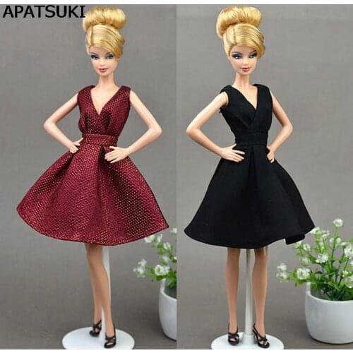 Doll Dresses Classical Evening Dress Purely Manual Clothes for Barbie Dolls For 1/6 BJD Doll Gift Doll Accessories
