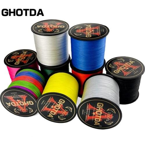 GHOTDA 300M 500M 1000M Braided Fishing Line 4 Strands Threads Multifilament Durable Carp Fishing Line Pesca