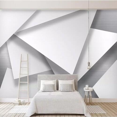 Custom Wall Cloth Modern 3D Abstract Geometric Mural Wallpaper For Wall 3D Living Room TV Background Wall Paper 3D Home Decor