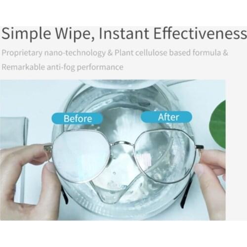 Tech Nano Anti Fog Wipe Treatment Reusable Pre-moistened Antifog Lens Cloth Wipe F3MF