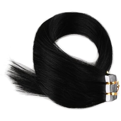 Tape In Human Hair Extensions Straight 2.5g Seamless Invisible Natural Machine Made Remy Adhesive Extension 14'' 16'' 20