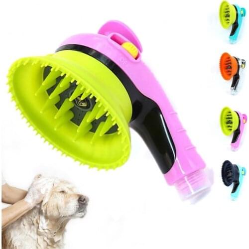 Pet Sprayer Pet Combing Massage Shower Sprayer Wash Grooming Bathing Massage Brush Handheld Shower For Dogs Cats Soft Bath Heads