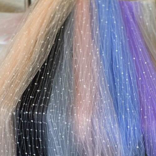 Wide 150cm Sewing Soft Fabric Dot Point Mesh Fabric Tulle Skirt DIY For Woman Wedding Dress Decoration D747