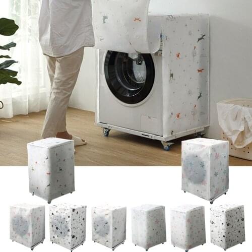 Sunscreen Dust Proof Cover Washing Machine Cover Waterproof Case Washing Machine Protective Dust Jacket Front Top Open