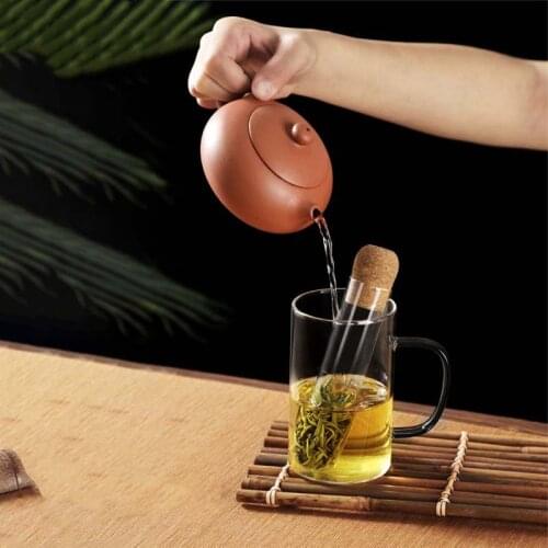 Glass Tea Infuser Creative Pipe Glass Design Tea Strainer For Mug Fancy Filter For Puer Tea Herb Tool Tube Tea Utensils Strainer