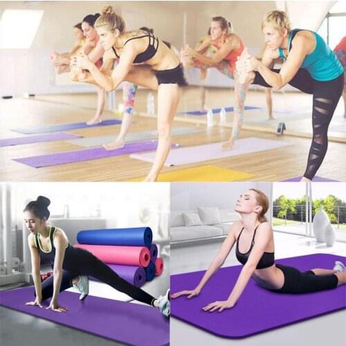 2020 New Arrival Extra Thick Non-slip 6mm Yoga Mat Purple Foam Pad Cushion Exercise Fitness Pilates Mat