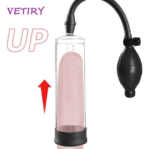 VETIRY Effective Penis Pump Sex Toy for Men Penis Enlargement Increase Length Enlarger Male Penis Train Vacuum Dick Extender