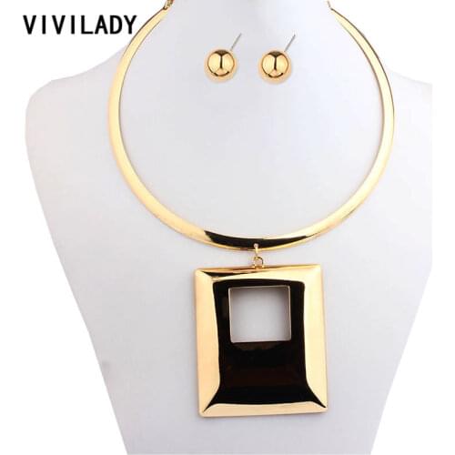 VIVILADY New Bohemian Monstera Leaf Jewelry Sets Women Tropical Choker Necklace Earrings Boho Statement African Wedding Gift