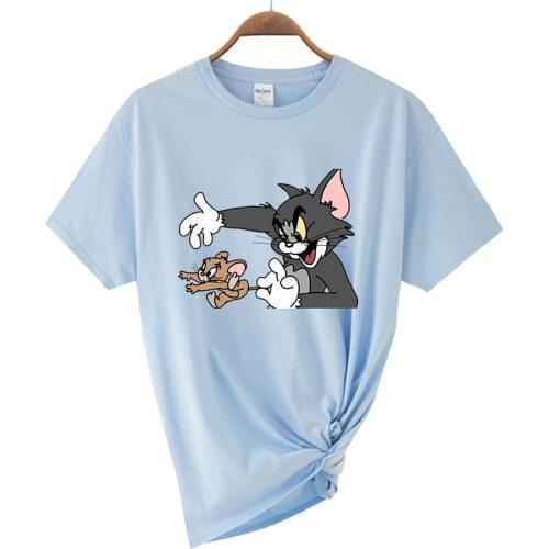 Coffee Lover Cat Lover Black Top Summer Womens Cotton T-shirt Short-sleeved Graphic T-shirt Printed Graphic Cat Shirt Top
