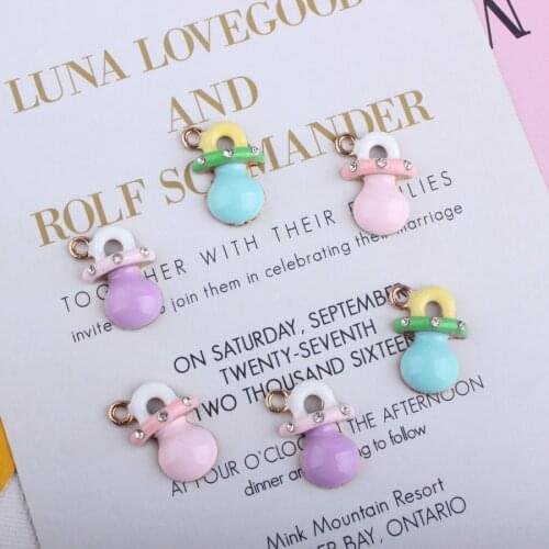 Cute Crystal Baby Nipples Pendant Exquisite Korean Charms Elegant DIY Accessories For Handmade Women Jewelry Necklace Bracelets