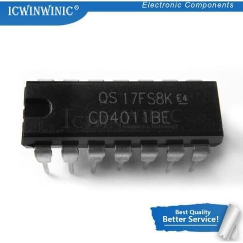 100piece CD4011BE CD4011 DIP14 DIP In Stock