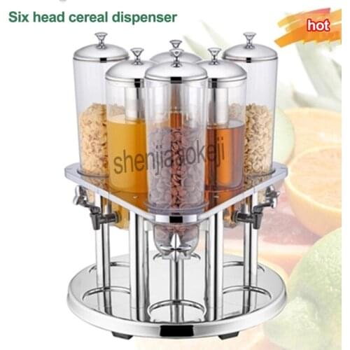 3L*6 Food container cereal machine dried fruit dispenser Grains candy storage sealed cans hotel buffet Beverage machine