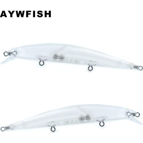 AYWFISH 20PCS A Lot Unpainted Minnow Blanks Floating Bait 120mm 7.9g / 130mm 11.5g Saltwater Artificial Fishing Lures Jerkbait