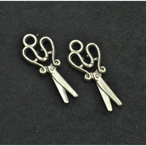 Free Shipping 25 pcs 28*12 mm antique silver color Alloy scissors charms Pendant Jewelry Findings 3305A