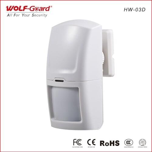 Wireless PIR Infrared Detector, Home and Business PIR Detector with Delicate and Modern Design For Burglar Alarm System