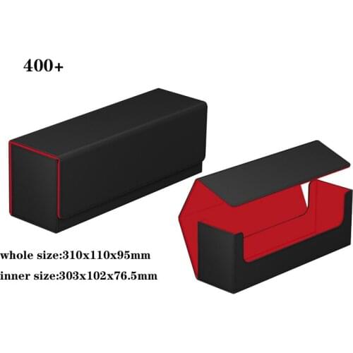 Large Black And Red Card Case Deck Box Storage Box For Board Game Cards MTG/TCG/PKM/PTCG/YGO Yugioh Can Hold 400+ Cards