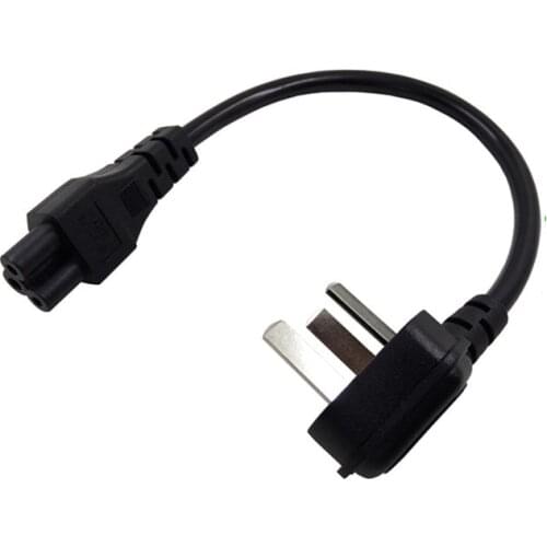 CN AU 3 Pole Plug IEC60320 C5 3 Prong AC Power Cord Short Laptop Portable Cable 20cm