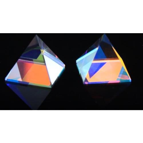 Color Pyramid 20x20x20mm Glass Egypt Egyptian Crystal Feng Shui Crystals Craft Ornament Chakra Healing Amulet Home Decor
