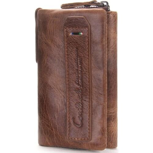 Holder Wallet Organizer Keychain Bag Small Portfolio 2021 Men Wallet Genuine Leather Car Key Ring Pouch Keys Coin Purse Case Key