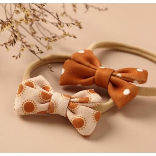 Baby Bows Headbands Girls Vintage Hair Accessories For Newborn Thin Nylon Baby Turban Traceless Infant Cute Hairband New Trand