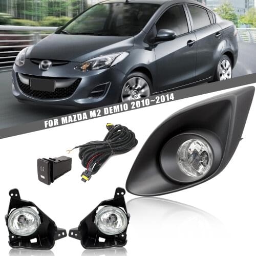 DLAA For Mazda 2 Demio 2010 2011 2012 2013 2014 Front Fog Lights Car Styling Spot Light Fog Lamps With Switch - 1 Pair