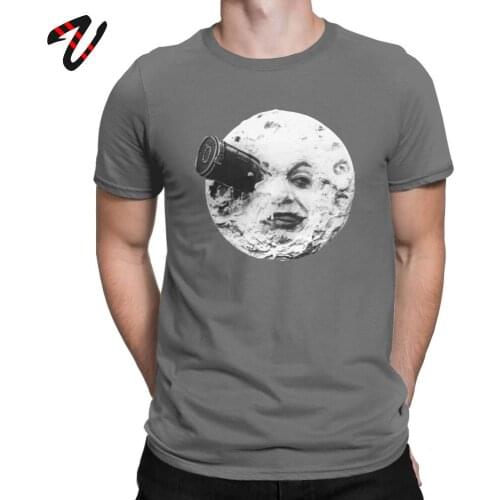 Moon T Shirts for Men Georges Melies Twin Peaks Tshirt Party Tops Short Sleeve Vintage T-Shirts Luxury Cotton Tees Plus Size