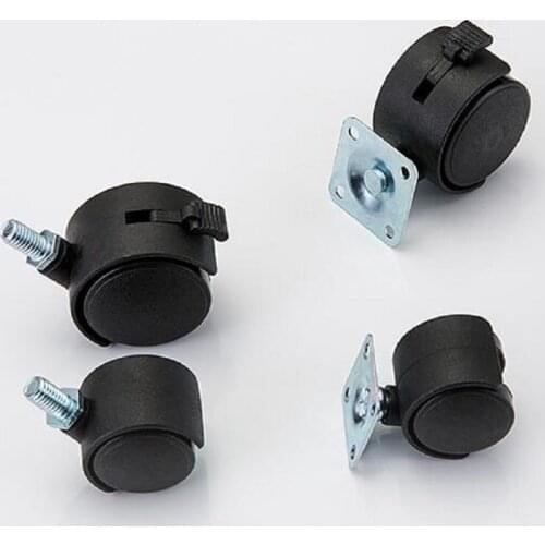 4 Pcs/lot Universal Caster Office Chair Furniture Caster 360 Degree Rotate Chair Wheel 1.0/1.5 Inches Swivel Casters Wheels