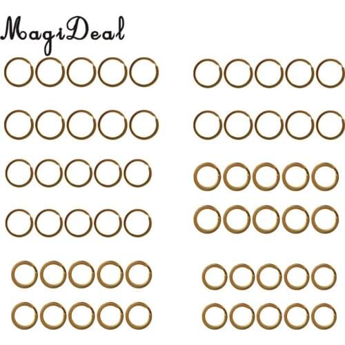 MagiDeal Bulk 10 Brass Split Rings 15mm 20mm 25mm 28mm 30mm 32mm Keyring Key Chain Hook Loop Holder Clasps Connector DIY Craft