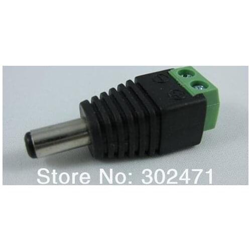 Male + Female DC Power Converter Connector Adapters w/ Terminal Blocks For CCTV Camera (Pair)