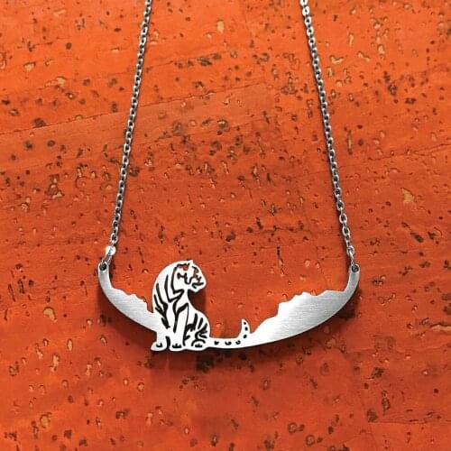 Stainless Steel Cute Animal Necklaces for Women Panda Bear Tiger Crab Pendant Collar Best Friend Birthday Gifts Necklace Jewelry
