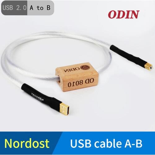 Hifi ODIN Top-rated Silver Plated + shield USB Cable High Quality Type A to Type B Hi-end Data Cable For DAC