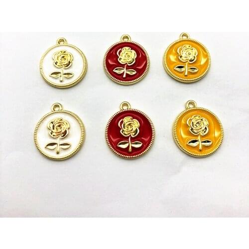 New arrival! 18mm 100pcs Flower Charm for Handmade Necklace/Earrings DIY Making Parts,Jewelry Accessories Findings & Components