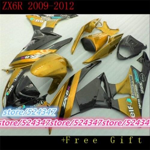 New ABS fairing kit Fit for Kawasaki ZX6R 2009 2010 2011 2012 fairings ZX-6R 09 10 11 12 Ninja 636 Custom Black