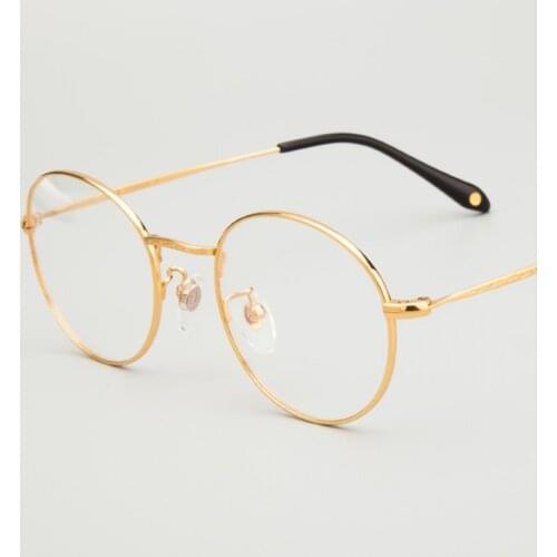 Pure Titanium Retro Glasses Frame High-grade Ultra Light Men and Women Pure Titanium Glasses Frame Myopia Glasses