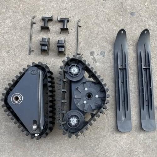 Refitting snowmobile with tricycle and Snowboard