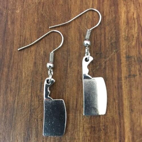 Vintage Handmade Simple Fashion Knife Style Kitchen Knife Pendant Earrings Women Fashion Earrings Best Gifts for Girlfriends