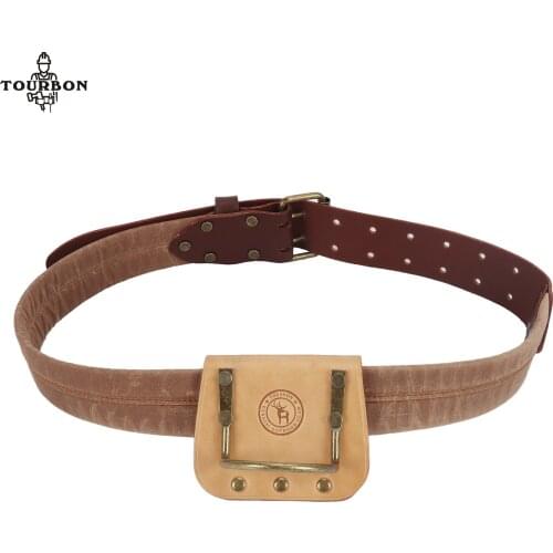 Tourbon Workshop Canvas Leather Tools Belt Heavy Duty Steel Loop Hammer Holder Axe Tool Holster(One Set)