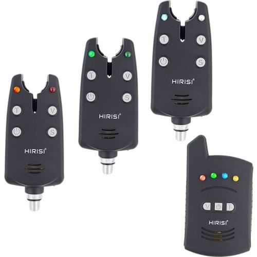 Hirisi Waterproof Carp Fishing Alarm Set 1+3 Wireless Bite Alarms for Carp Coarse Fishing Kit