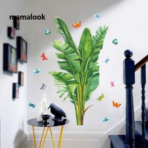 Modern Nordic green plants entrance hall living room corridor bedroom dining room TV wall decoration stickers