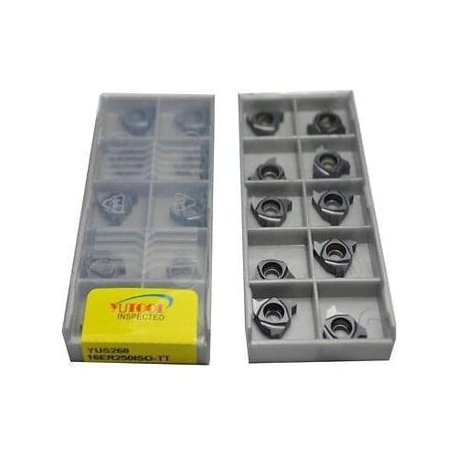 YUTOOLS Thread Carbide insert 16ER 250 ISO 2.5 CNC Milling Turning insert 10pcs