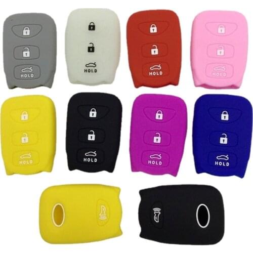 4 Button Protective Silicon Key Shell Case For Hyundai Elantra Sedan Sonata 3+1 Button FOB Smart Remote