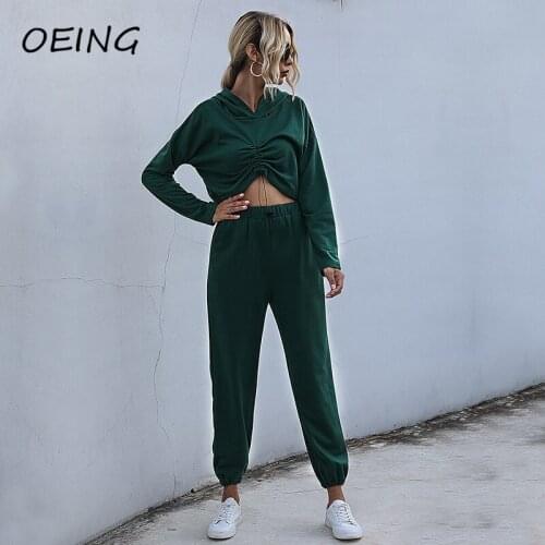 Long Sleeve Crop Tops and Pants Womens Two Piece Fall Outfits Tracksuit Exercise Clothing Sport Suits