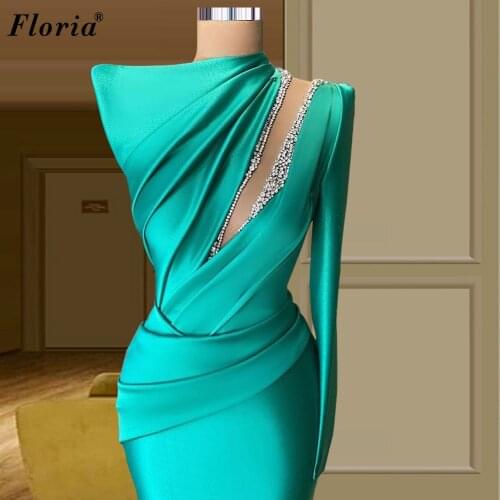 Elegant Mermaid Cocktail Dresses Floor Length Prom Party Dresses Simple Evening Dresses For Women Vintage Robes De Cocktail 2021