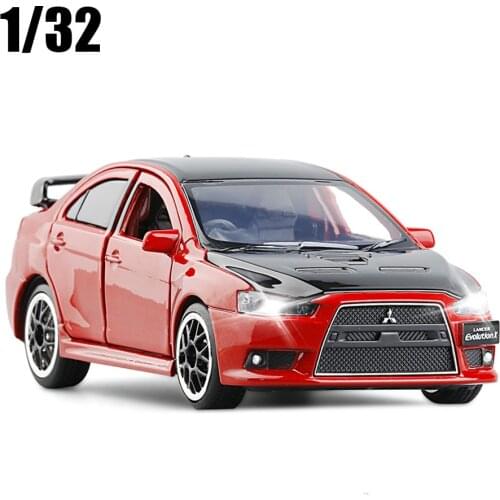 1/32 Lancer EVO X 10 BBS RHD With Black Roof Diecast Model Car Toys For Kids Boy Gifts Free Shipping