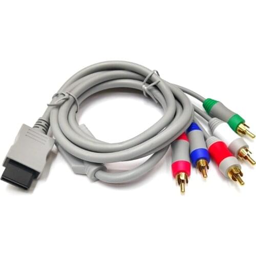 1.8m 1080P HDTV Audio Video Cable AV 5RCA Cord High-Definition Component Wire Compatible with Wii/WiiU Game Console